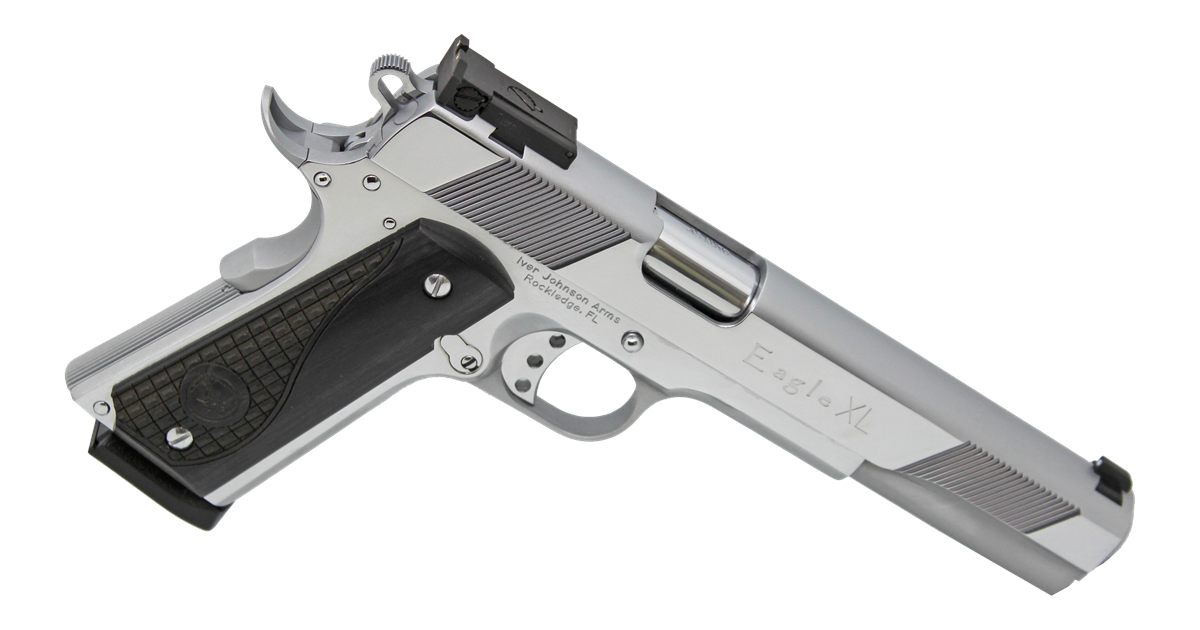 Iver Johnson Arms EAGLEXLC45 XL 45 ACP 8+1 6in Steel Barrel, Bright Chrome
