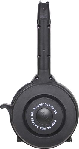 IVER JOHNSON MAGAZINE POLYMER FITS GLOCK 9MM 50RD DRUM BLK