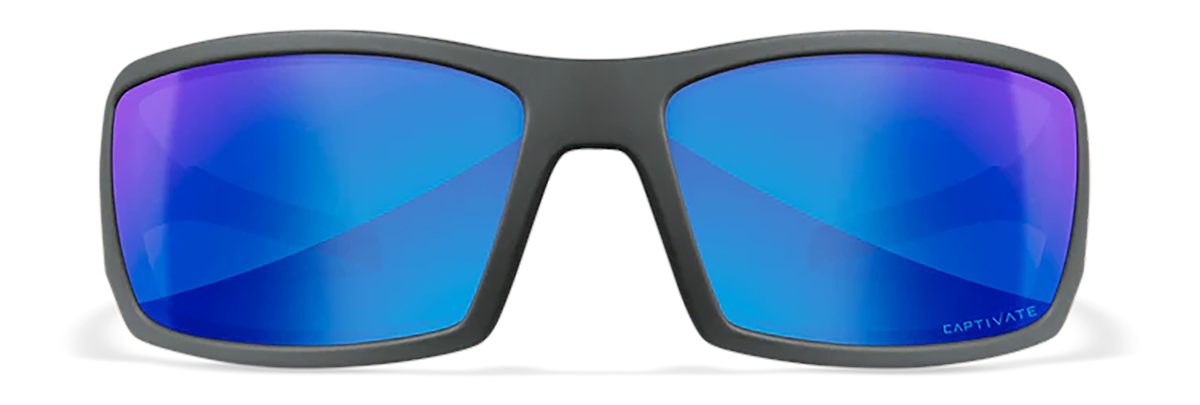 Wiley X SSTWI09 Twisted M/L Blue Mirror Lens Polycarbonate Matte Gray