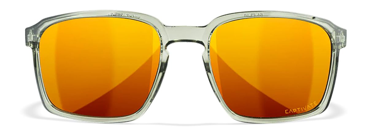 Wiley X AC6ALF04 Alfa M/L Bronze Mirror Lens Polycarbonate Gloss Crystal Li