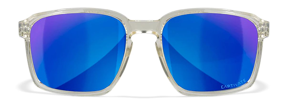 Wiley X AC6ALF09 Alfa M/L Blue Mirror Lens Polycarbonate Gloss Clear Crysta