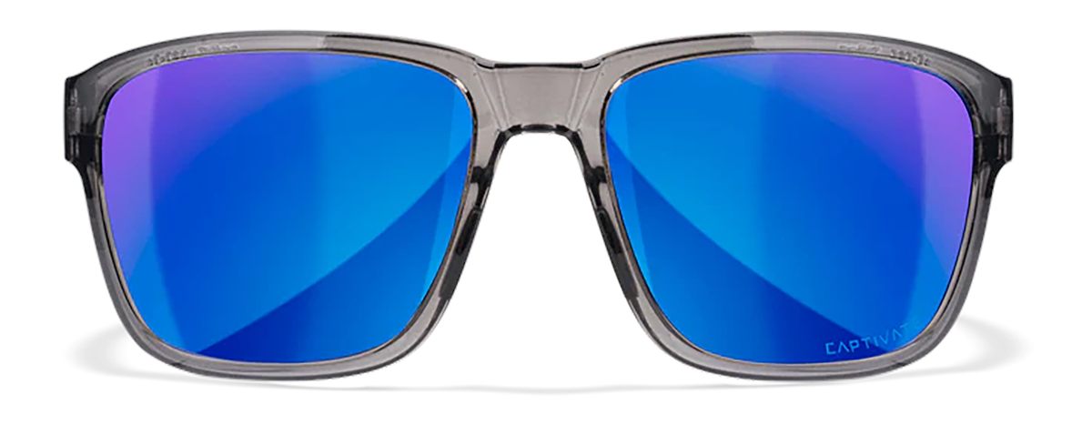 Wiley X AC6TRK09 Trek M/L Blue Mirror Lens Polycarbonate Gloss Crystal Dark