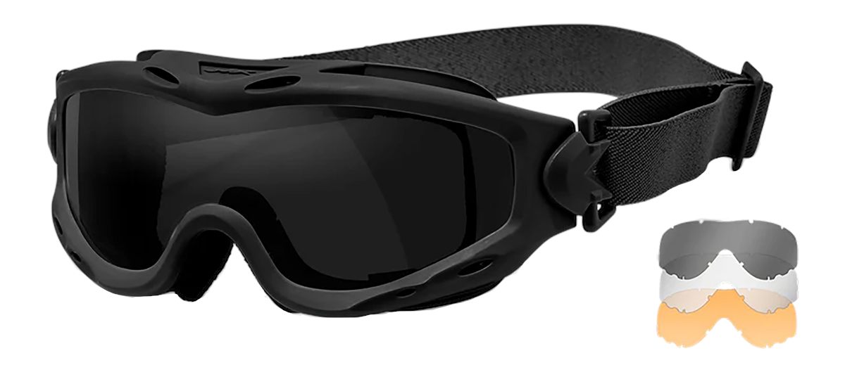 Wiley X SP293B Spear Goggles Smoke Gray/Clear/Light Rust Lens Matte Black