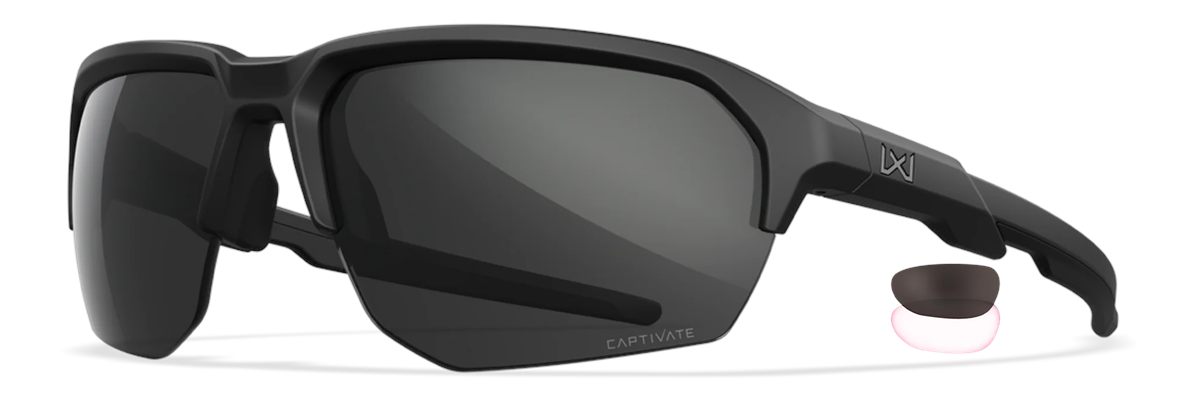 Wiley X CHJKL01 Jakl M/L Grey/Clear Lens Matte Black
