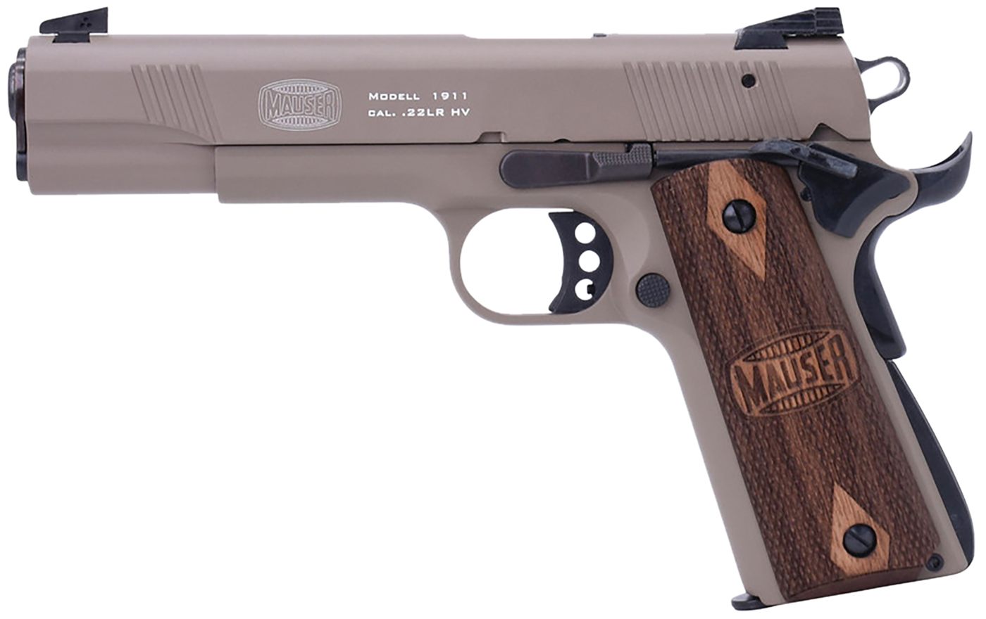BLS Supply Mauser Rimfire 4110604 1911 22 LR 10+1 5in Black Steel Barrel, T