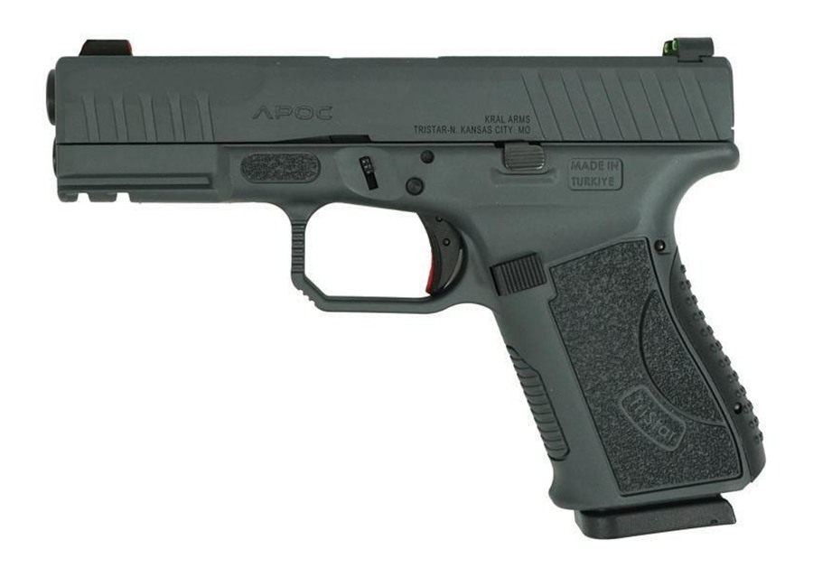 Tristar 85764 Apoc 9mm Luger 15+1 4.02in Black Steel Barrel, Sniper Gray Ce view 4