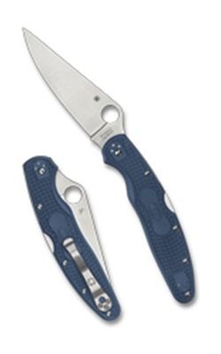 Spyderco Police 4 Ltwt 4.38in BLU/SLV