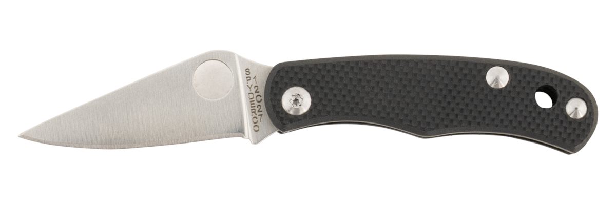 Spyderco C133GBKP Bug 1.27in Satin 12C27 Sandvik SS Blade, Black Textured G
