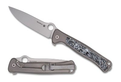 Spyderco Slym Stonewash TI 3.42in GRY