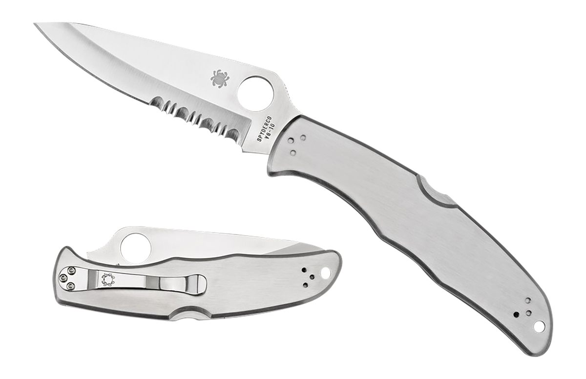 Spyderco C10PS Endura 4 3.85in Folding Plain Satin VG-10 SS Blade/Satin Sta
