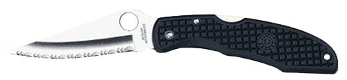 Spyderco Endura 3.75in Folding Clip Point Serrated VG-10 SS Blade/Black Tex