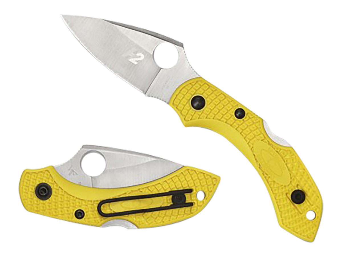 Spyderco C28PYL2 Dragonfly 2 Salt 2.25in Folding Plain Stonewashed H1 Steel