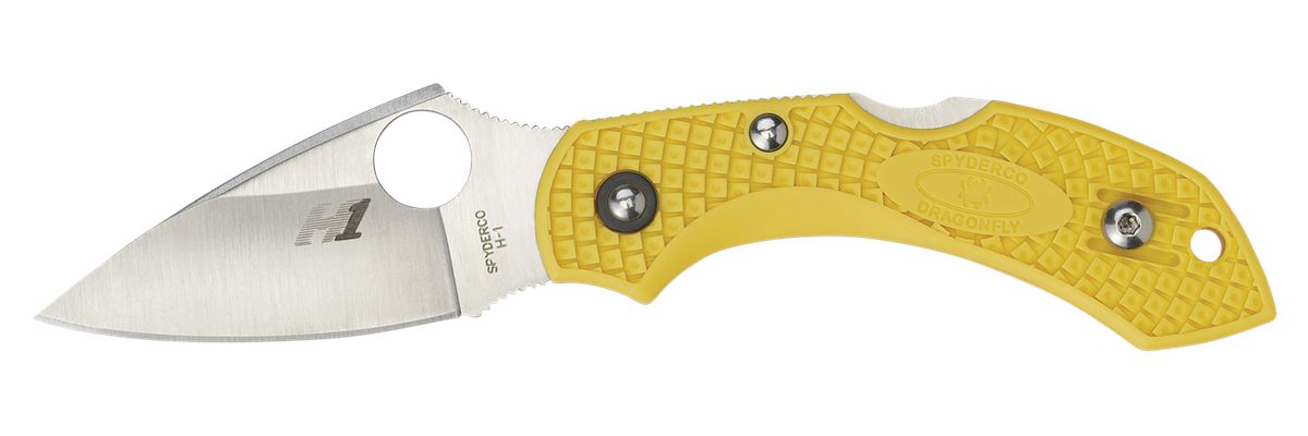 Spyderco C28SYL2 Dragonfly 2 Salt 2.25in Folding Clip Point Serrated H1 Ste