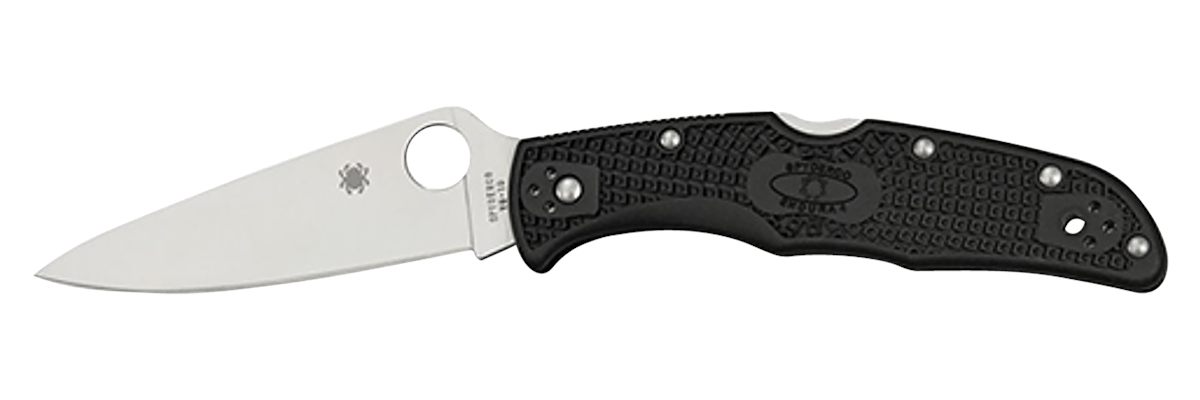 Spyderco C10FPBK Endura 4 Lightweight 3.75in Folding Plain Satin VG-10 SS B