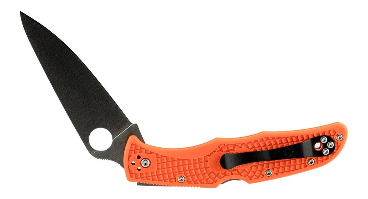 Spyderco C10FPOR Endura 4 Lightweight 3.75in Folding Clip Point Plain VG-10