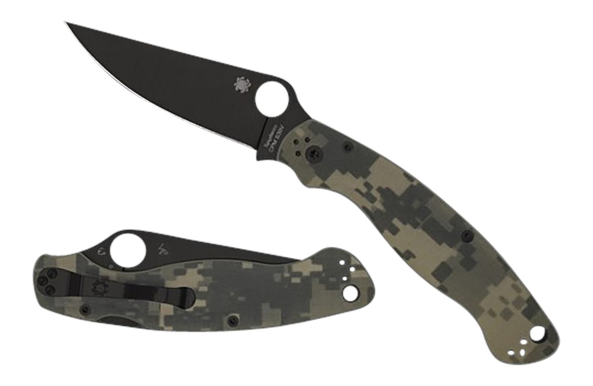 Spyderco C36GPCMOBK2 Military 2 4in Folding Plain Black DLC CPM S30V SS Bla