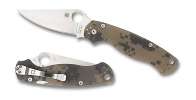 Spyderco C81GPCMO2 Para Military 2 3.45in Folding Drop Point Plain CPM S45V