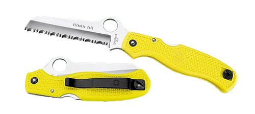 Spyderco C89SYL Atlantic Salt 3.69in Folding Sheepsfoot Serrated H2 Steel B