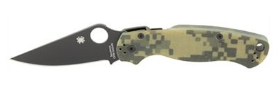 Spyderco C81GPCMOBK2 Para Military 2 3.44in Folding Drop Point Plain Black view 2