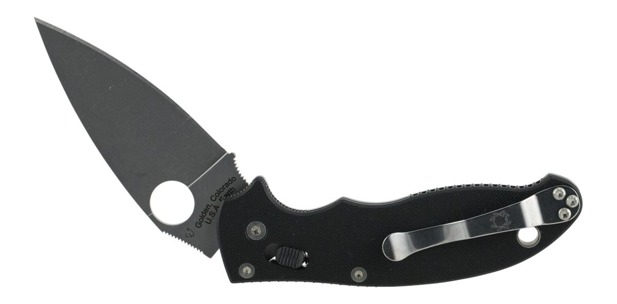 Spyderco C101GP2 Manix 2 3.37in Folding Drop Point Plain CPM S30V SS Blade
