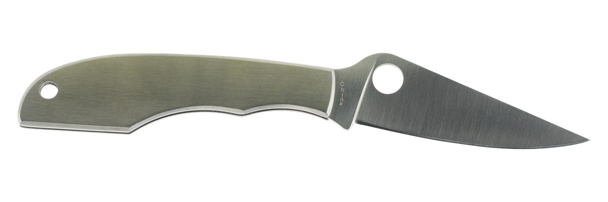 Spyderco C138P GrassHopper 2.30in Folding Clip Point Plain 12C27 Sandvik Bl