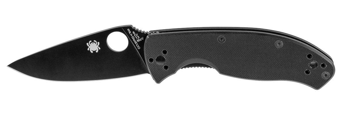 Spyderco C122GBBKP Tenacious 3.39in Folding Drop Point Plain Black Matte 8