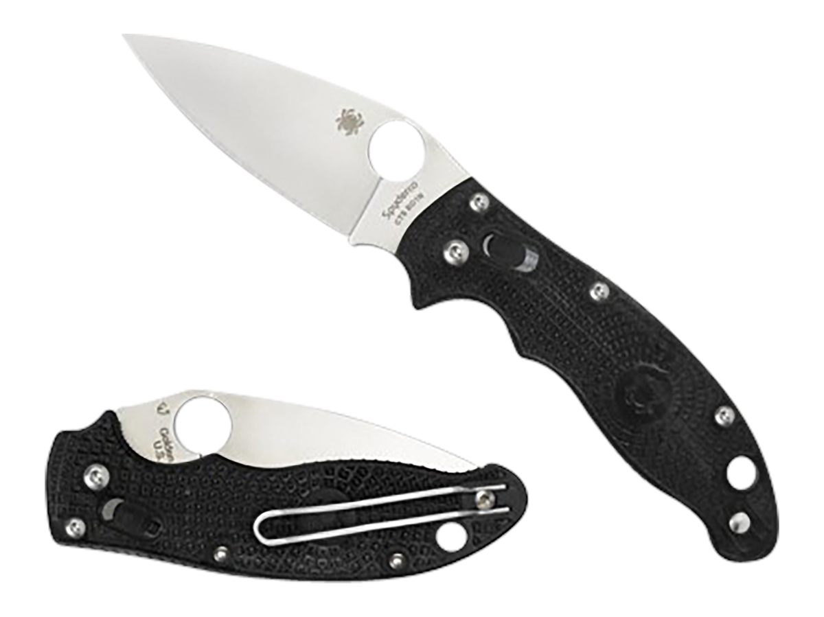 Spyderco C101PBK2 Manix 2 Lightweight 3.37in Folding Plain Satin CTS BD1 SS