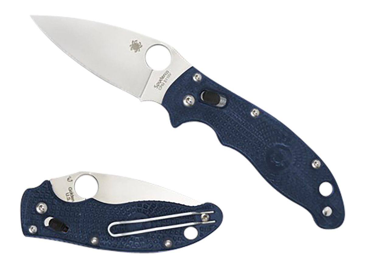 Spyderco C101PDBL2 Manix 2 Lightweight 3.37in Folding Plain Satin CTS BD1 S