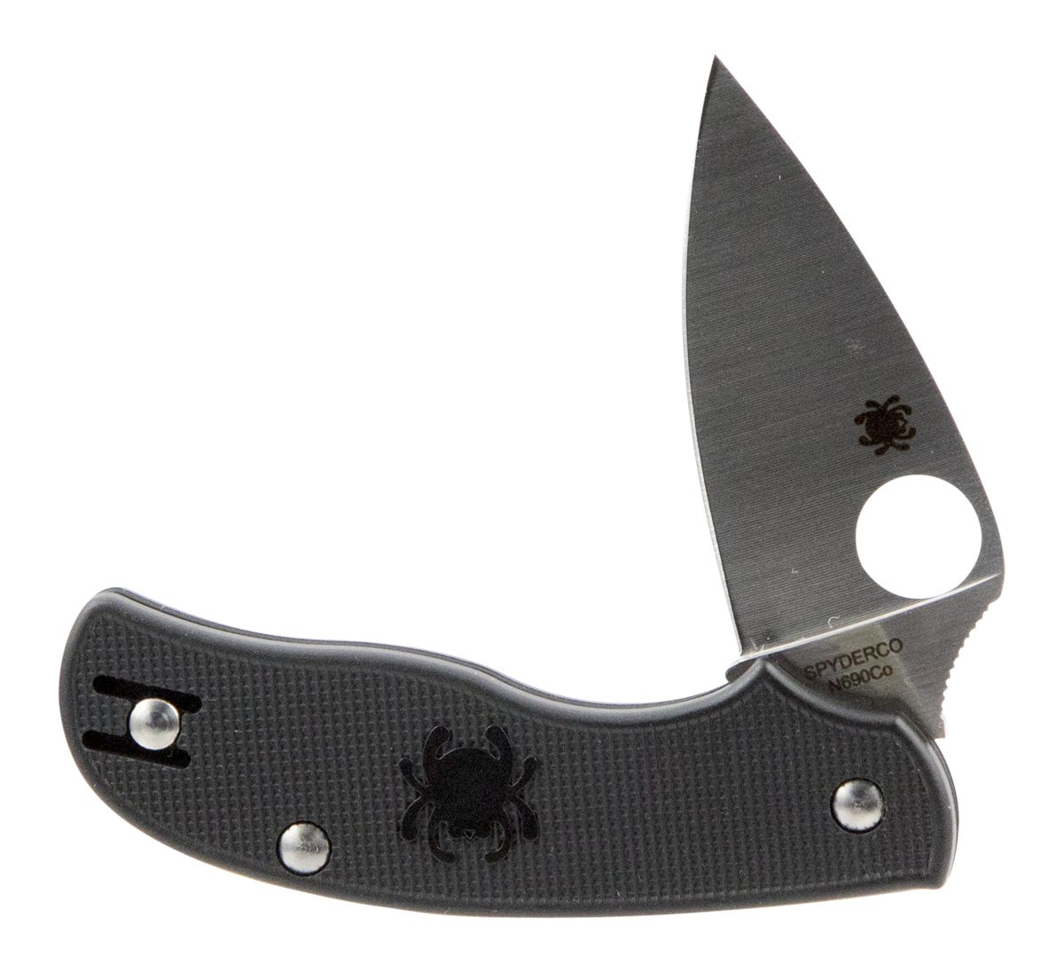 Spyderco C127PBK Urban Lightweight 2.61in Folding Drop Point Plain N690 Co