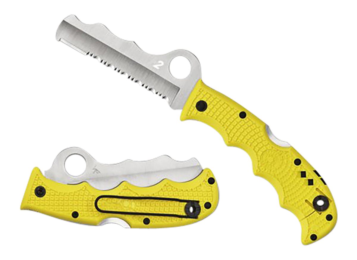 Spyderco C79PSYL Assist Salt Lightweight 3.68in Folding Part Serrated H2 St