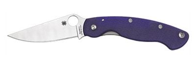 SPYDERCO MILITARY MODEL G-10 BLUE