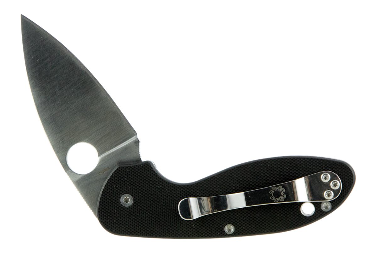 Spyderco C216GP Efficient 2.98in Folding Drop Point Plain 8 Cr13 MoV SS Bla