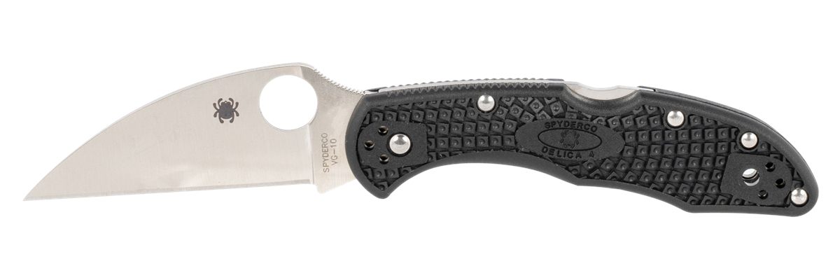 Spyderco C11FPWCBK Delica 4 Lightweight 2.87in Folding Wharncliffe Plain VG