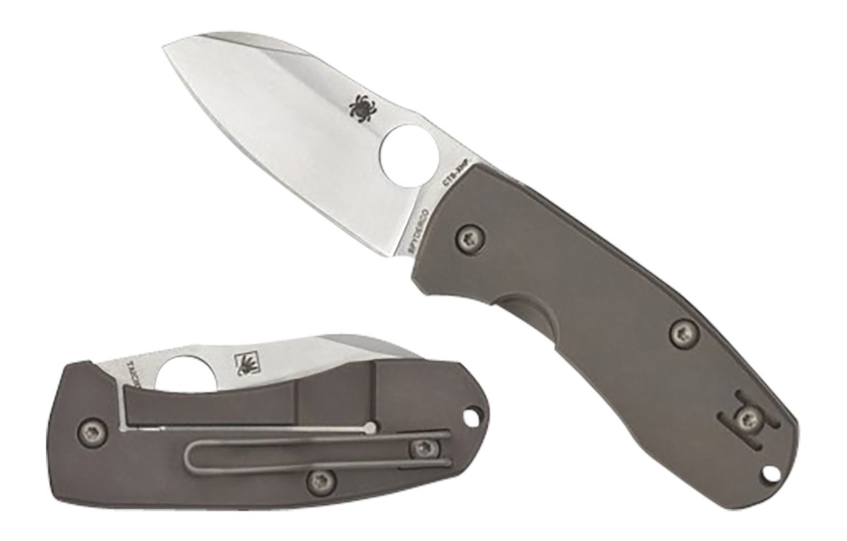Spyderco C158TIP2 Techno 2 2.52in Folding Sheepsfoot Plain CTS XHP Steel Bl