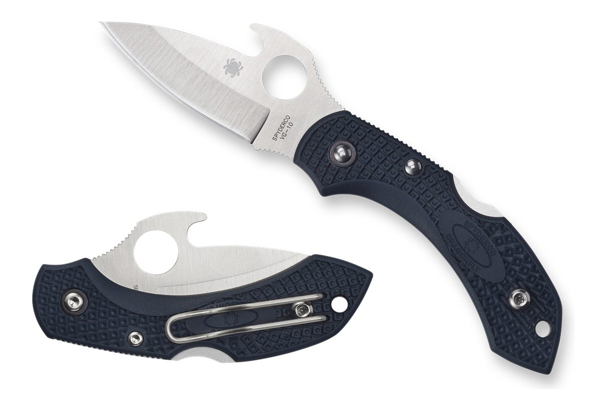 Spyderco C28PGYW2 Dragonfly 2 2.28in Folding Drop Point Plain VG-10 SS Blad