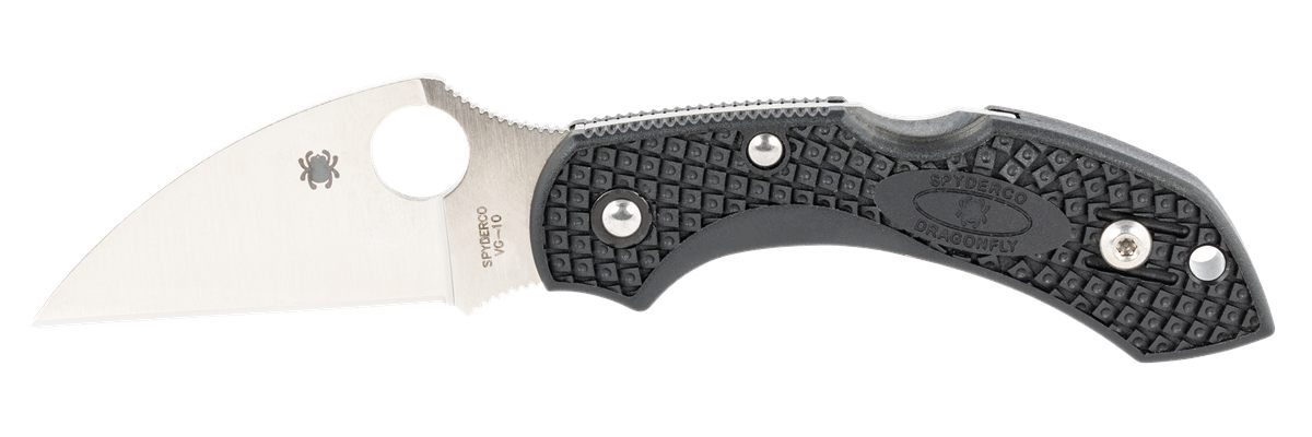 Spyderco C28FPWCBK2 Dragonfly 2 Lightweight 2.28in Folding Wharncliffe Plai