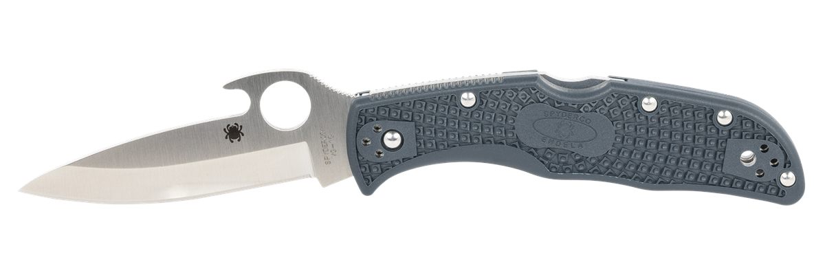 Spyderco C243PGYW Endela Lightweight 3.41in Folding Clip Point Plain VG-10