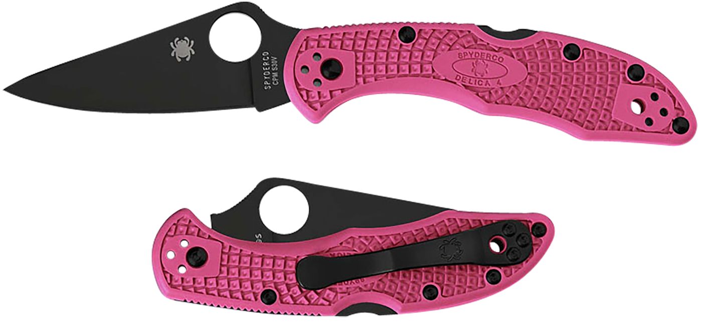 Spyderco C11FPPNS30VBK Delica 4 Lightweight 2.90in Folding Plain Black TiCN