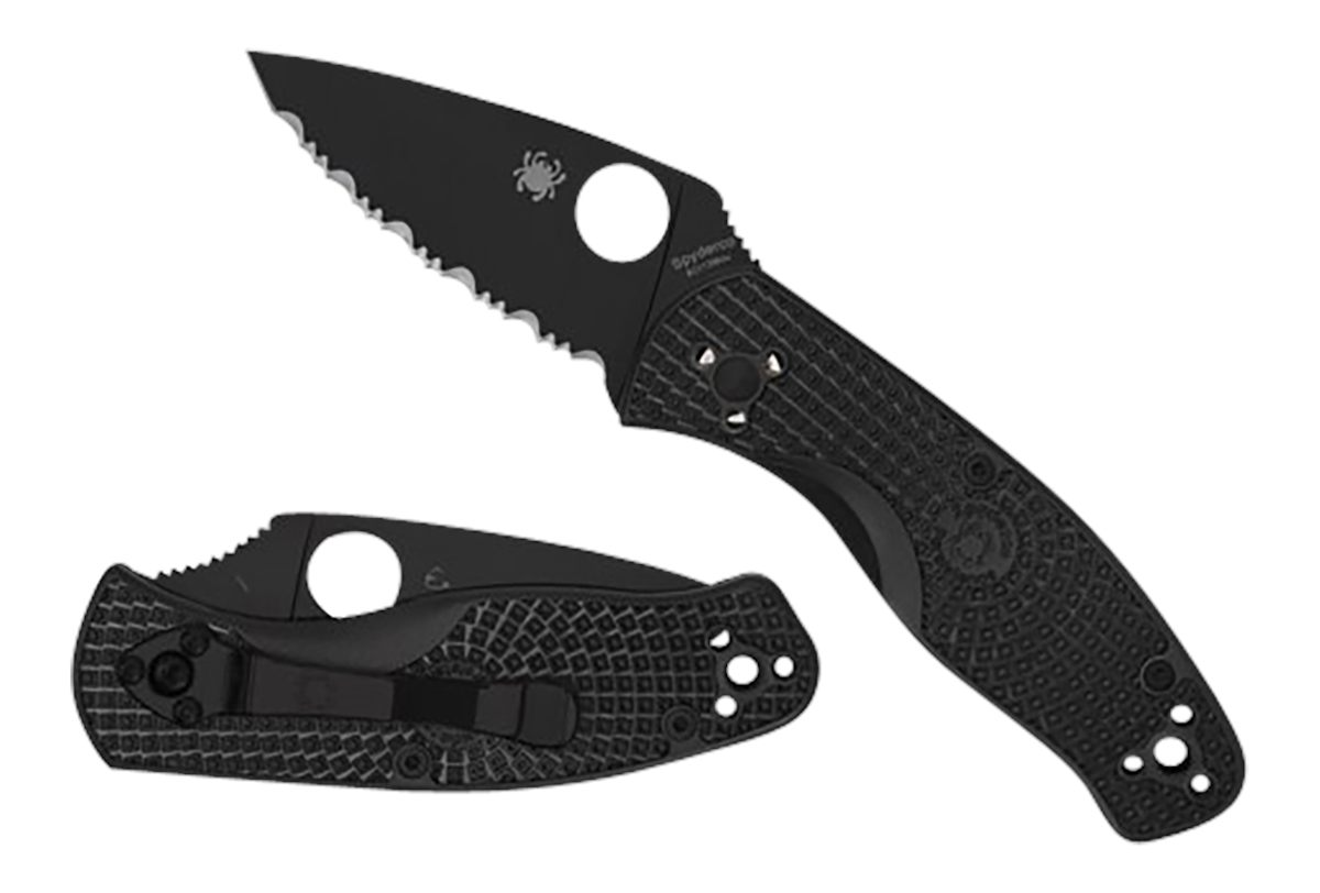 Spyderco C136PBBK Persistence Lightweight 2.75in Folding Plain Black Oxide
