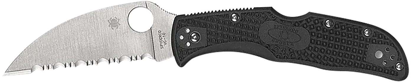 Spyderco C243FPWCBK Endela Lightweight 3.40in Folding Wharncliffe Plain VG