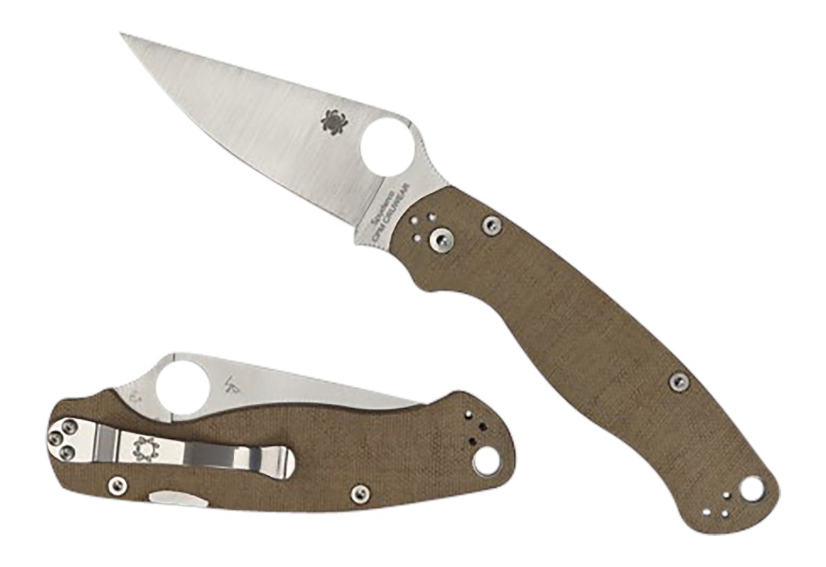 Spyderco C81MPCW2 Military 2 3.47in Folding Plain Stonewashed CPM Cru-Wear