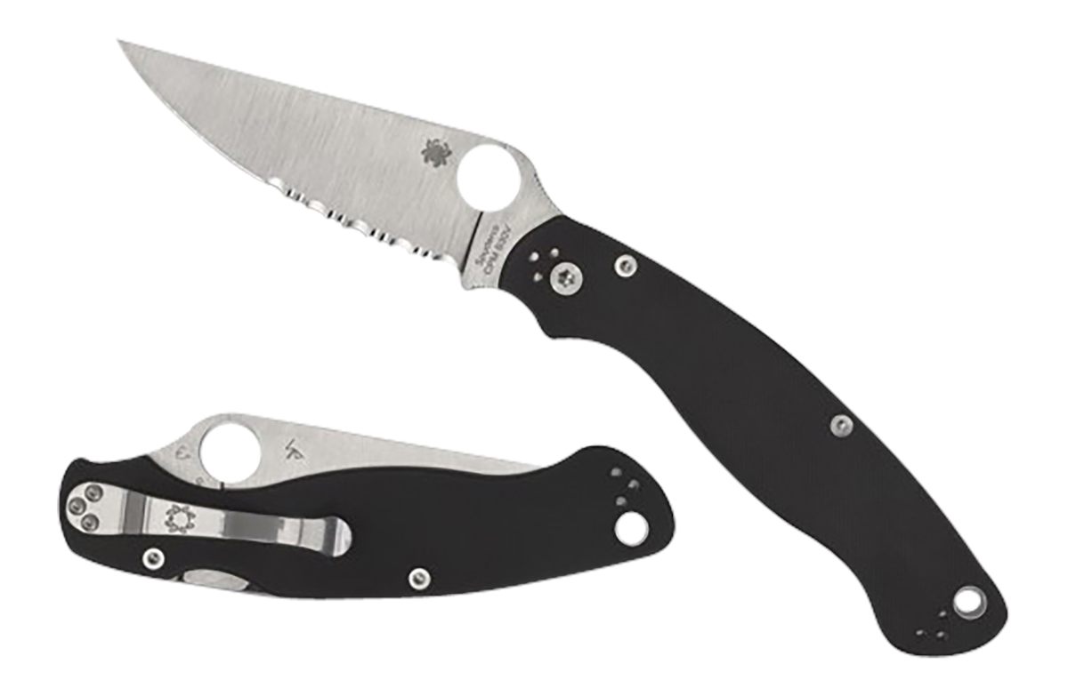 Spyderco C36GP2 Military 2 4in Folding Plain Stonewashed CPM S30V SS Blade/