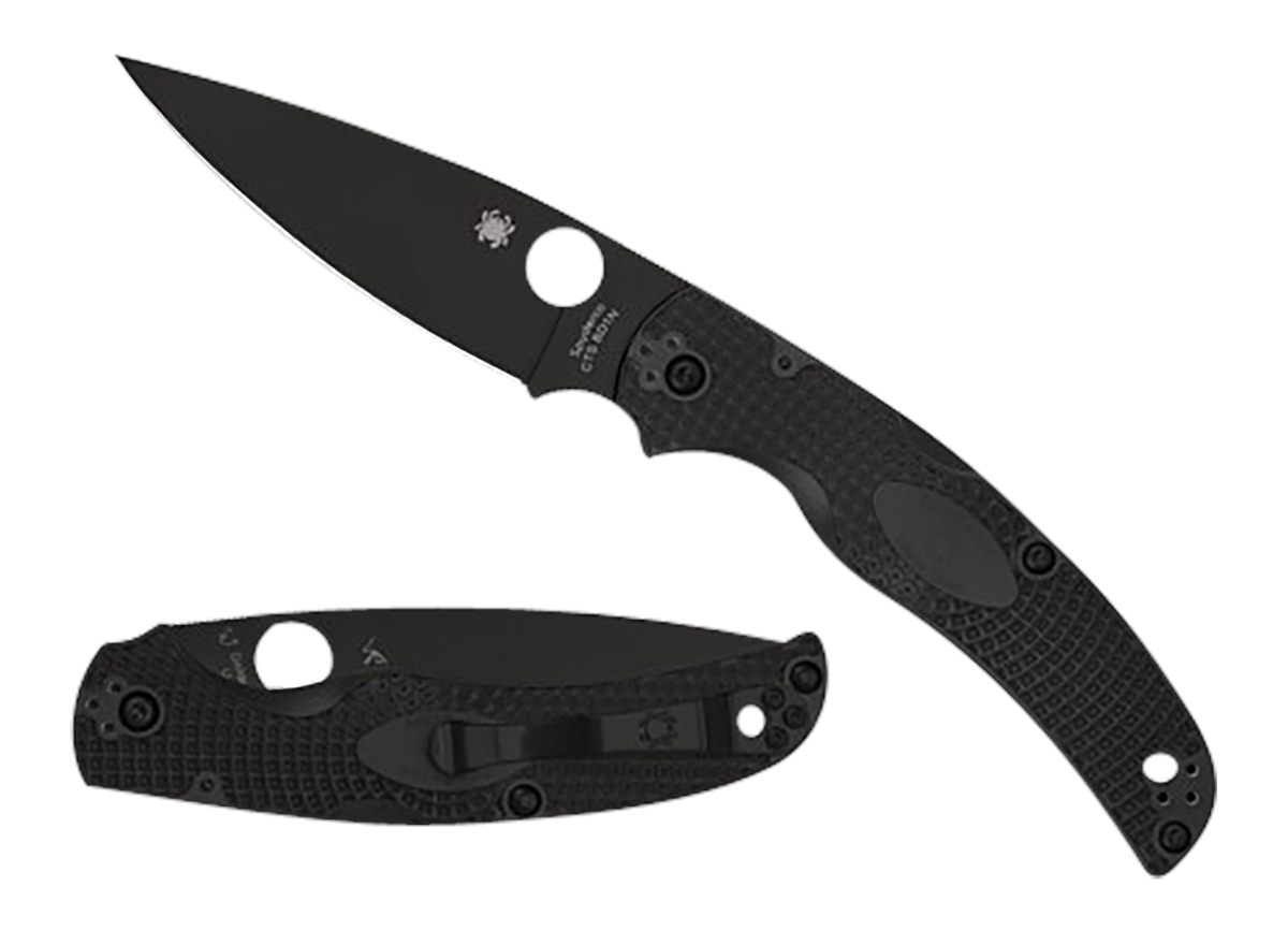 Spyderco C244PBBK Native Chief Lightweight 4.02in Folding Plain Black DLC C