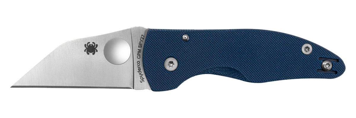 Spyderco C264GPCBL MicroJimbo 2.45in Folding Wharncliffe Plain Satin CPM SP