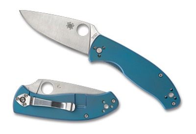 Spyderco Tenacious TI 3.35in Blue/SLV