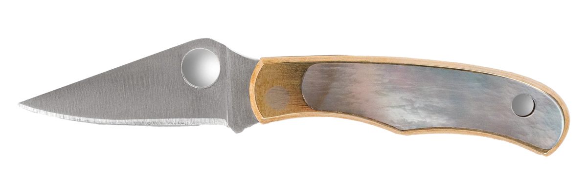 Spyderco C133AP Bug 1.25in Folding Plain Stonewashed 12C27 Sandvik Blade, A