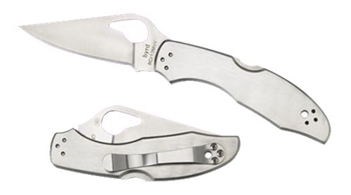 Spyderco BY04P2 Byrd Meadowlark 2 2.93in Folding Clip Point Plain 8 Cr13 Mo