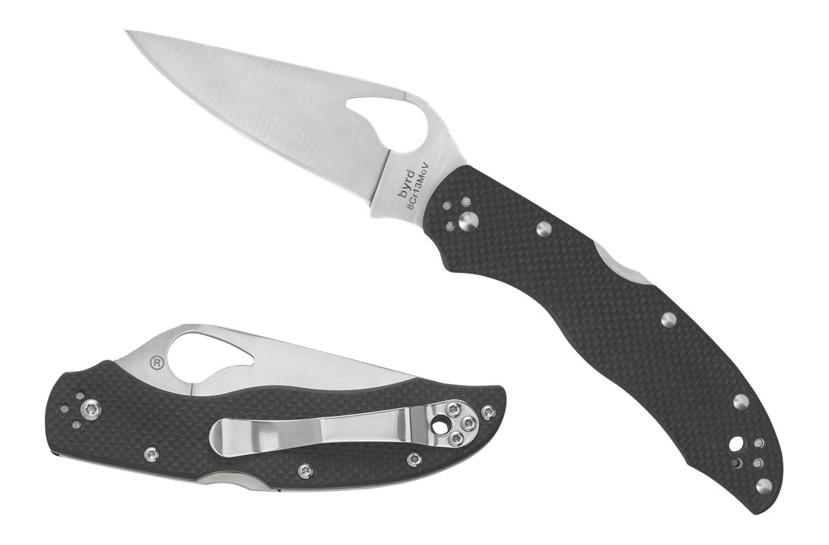 Spyderco BY01GPS2 Harrier 2 3.39in Folding Drop Point Part Serrated Stonewa