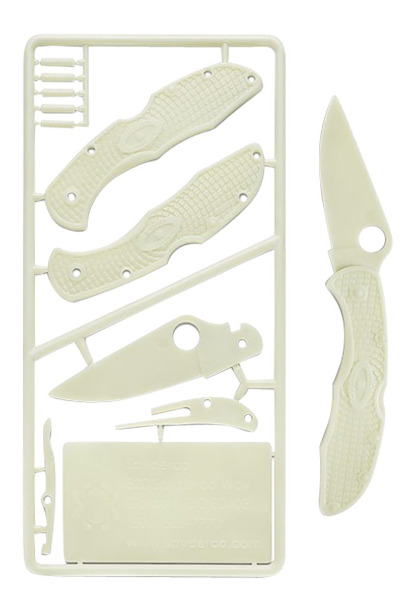Spyderco PLKIT1 Delica 4 Plastic Kit For Children Ages 7+ Glow-In-The-Dark