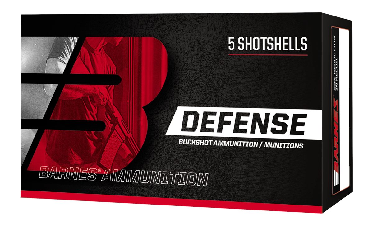 Barnes Bullets 32012 Defense 12 Gauge 2.75in 21 Pellets 4 Buck Shot 5 Per B